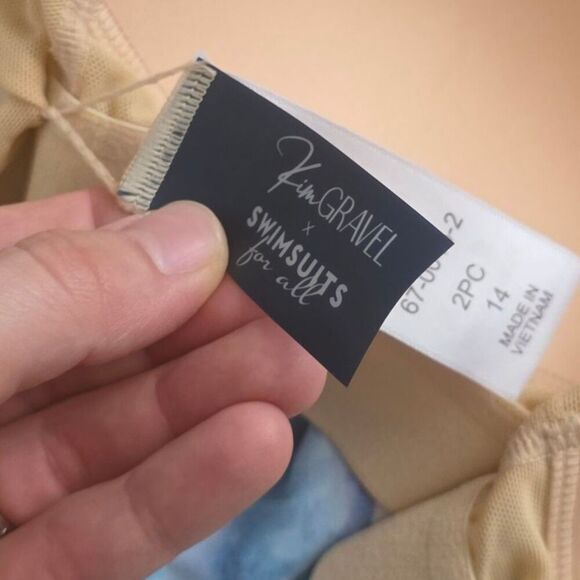 Kim Gravel x Swimsuit For All Turquoise Lightly Padded Tankini & Shorts 14 - Picture 4 of 4